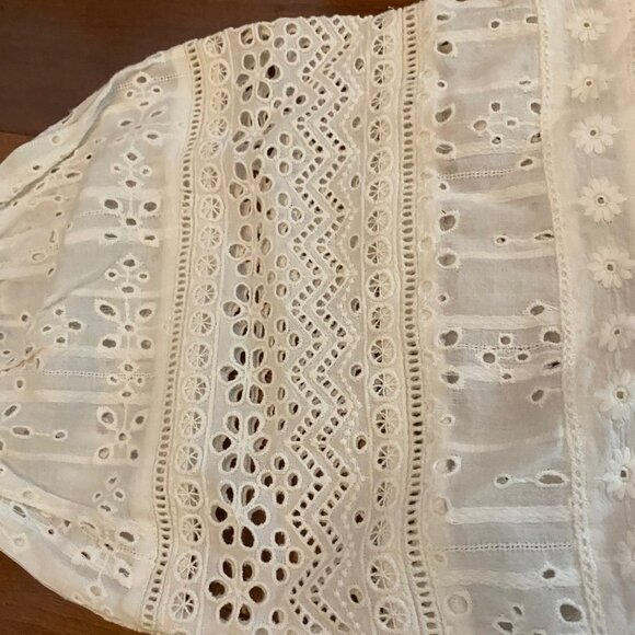 NWT Sundance "Eyelet Symphony" blouse in cream, small - Picture 7 of 8
